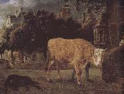 Jan van der Heyden Square cattle oil on canvas